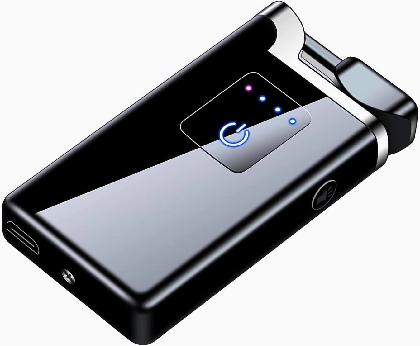 Rechargeable Lighter Plasma Electronic Double Arc USB Multifunction Flashlight Metal Outdoor Windproof Fashion Man Box(A)