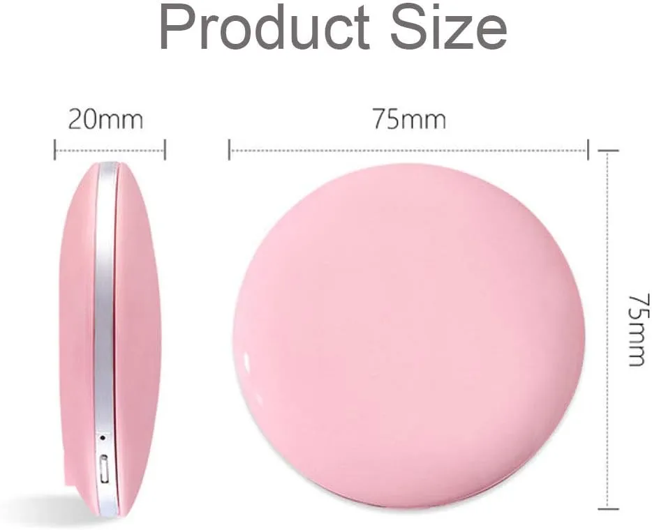 REDSHORE Portable LED Makeup Mirror,Smart Rechargeable USB Light Beauty Mirror,Cosmetic Mirrors for Home Tabletop Bathroom Shower Travel Girl (Black)