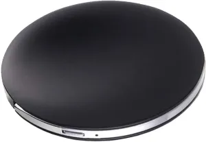 REDSHORE Portable LED Makeup Mirror,Smart Rechargeable USB Light Beauty Mirror,Cosmetic Mirrors for Home Tabletop Bathroom Shower Travel Girl (Black)