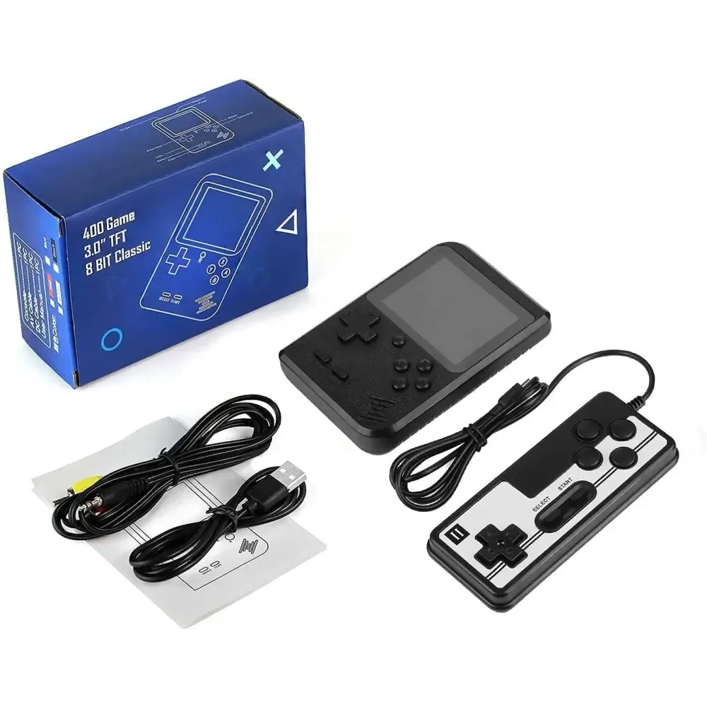 Retro Game 400 Built-in Games Portable Game: Black