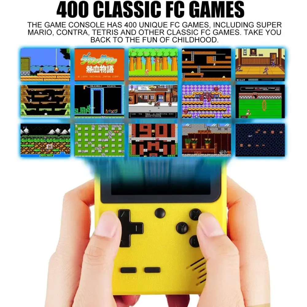 Retro Game 400 Built-in Games Portable Game: Black