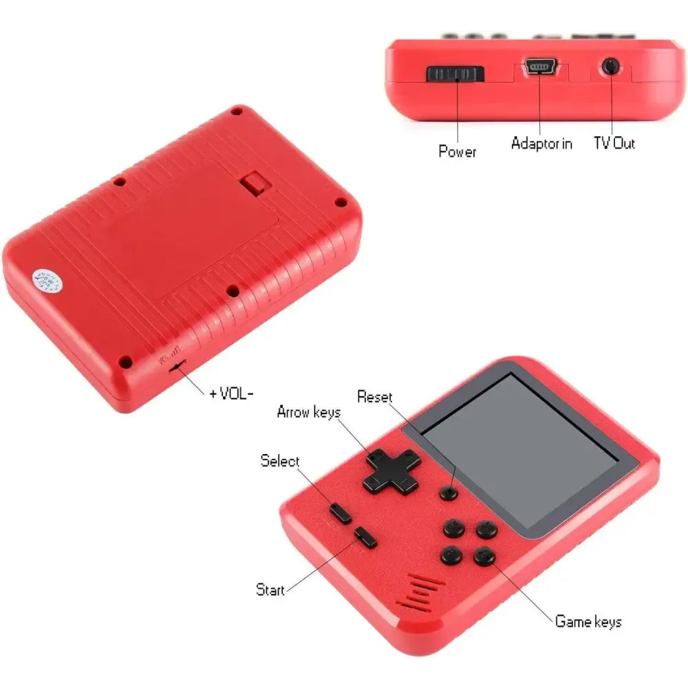 Retro Game 400 Built-in Games Portable Game: Black