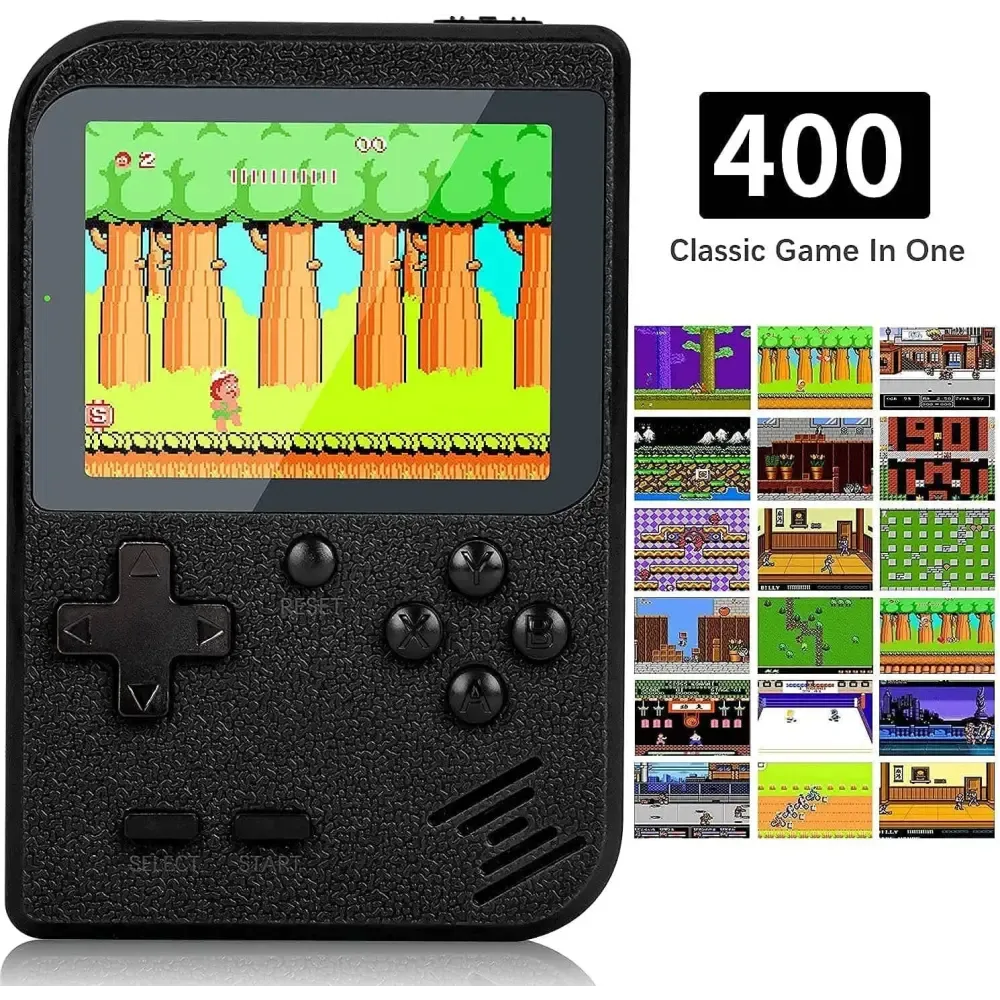 Retro Game 400 Built-in Games Portable Game: Black