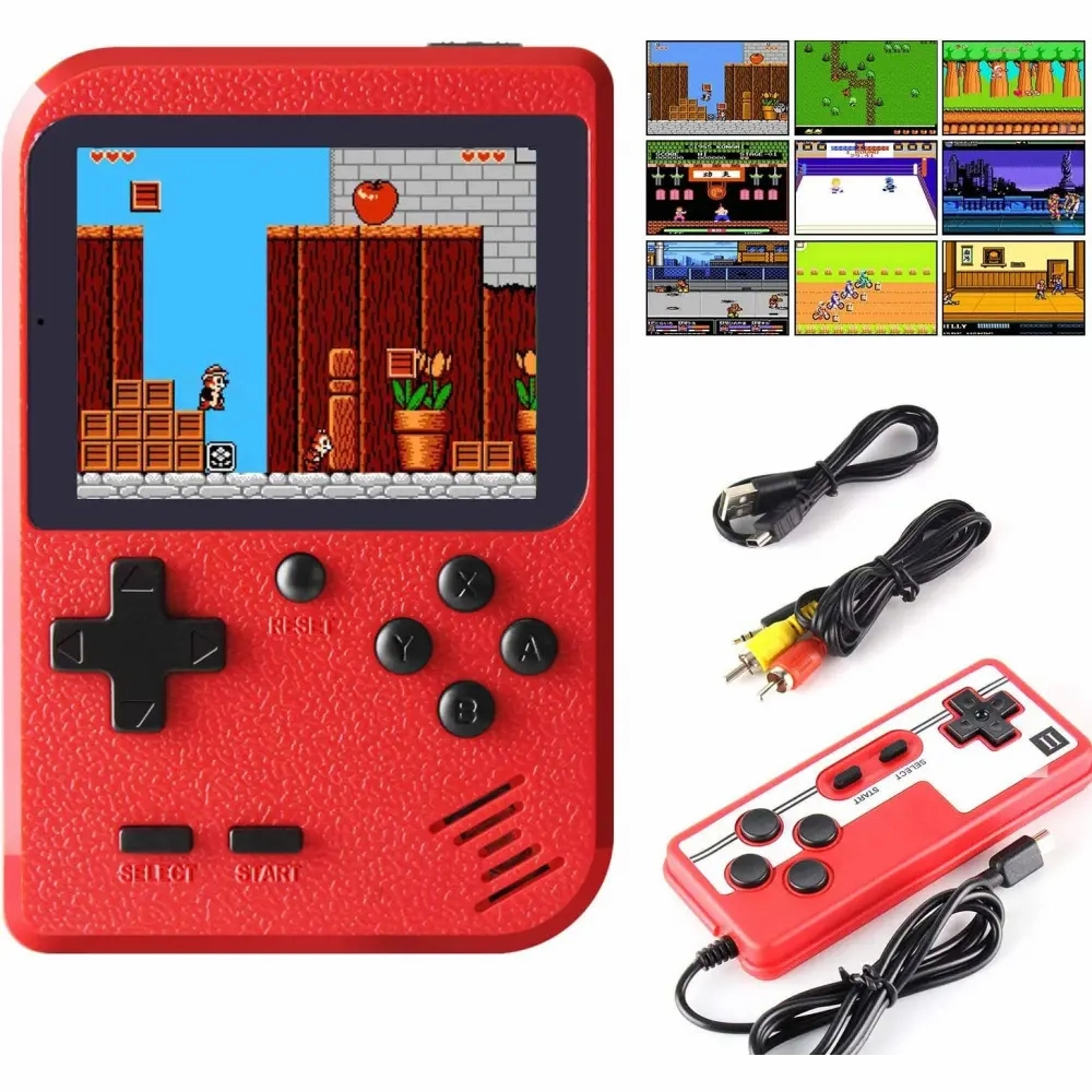 Retro Game 400 Built-in Games Portable Game: Yellow