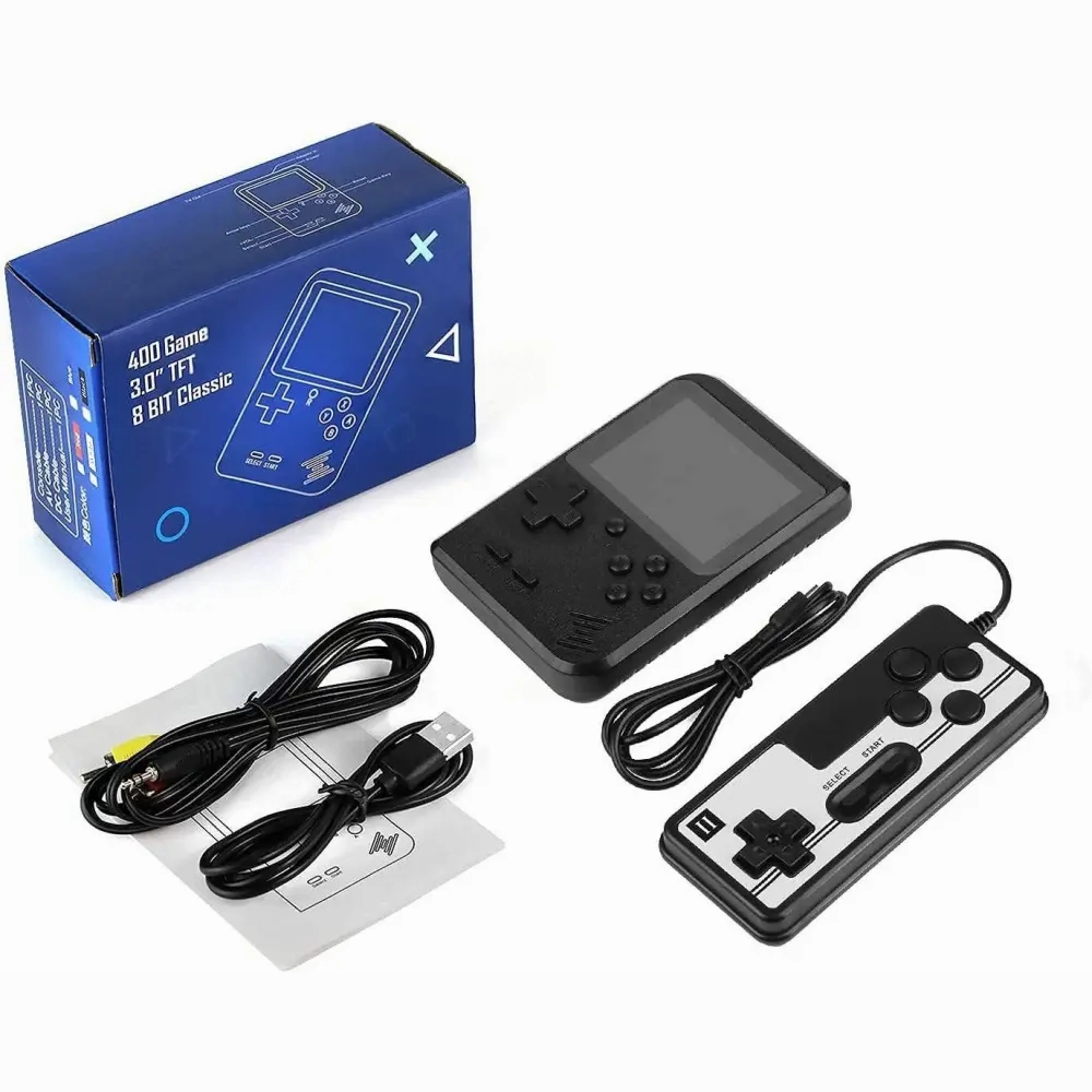Retro Game 400 Built-in Games Portable Game: Yellow