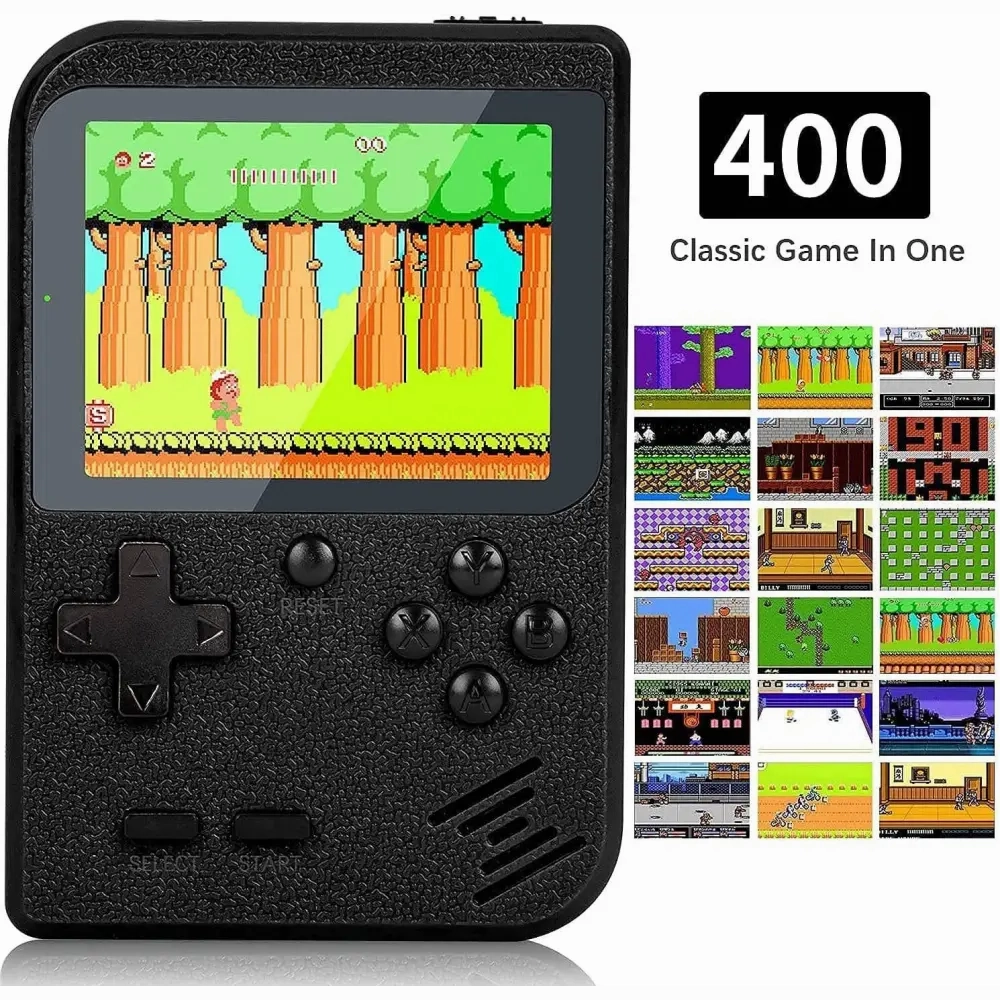 Retro Game 400 Built-in Games Portable Game: Yellow