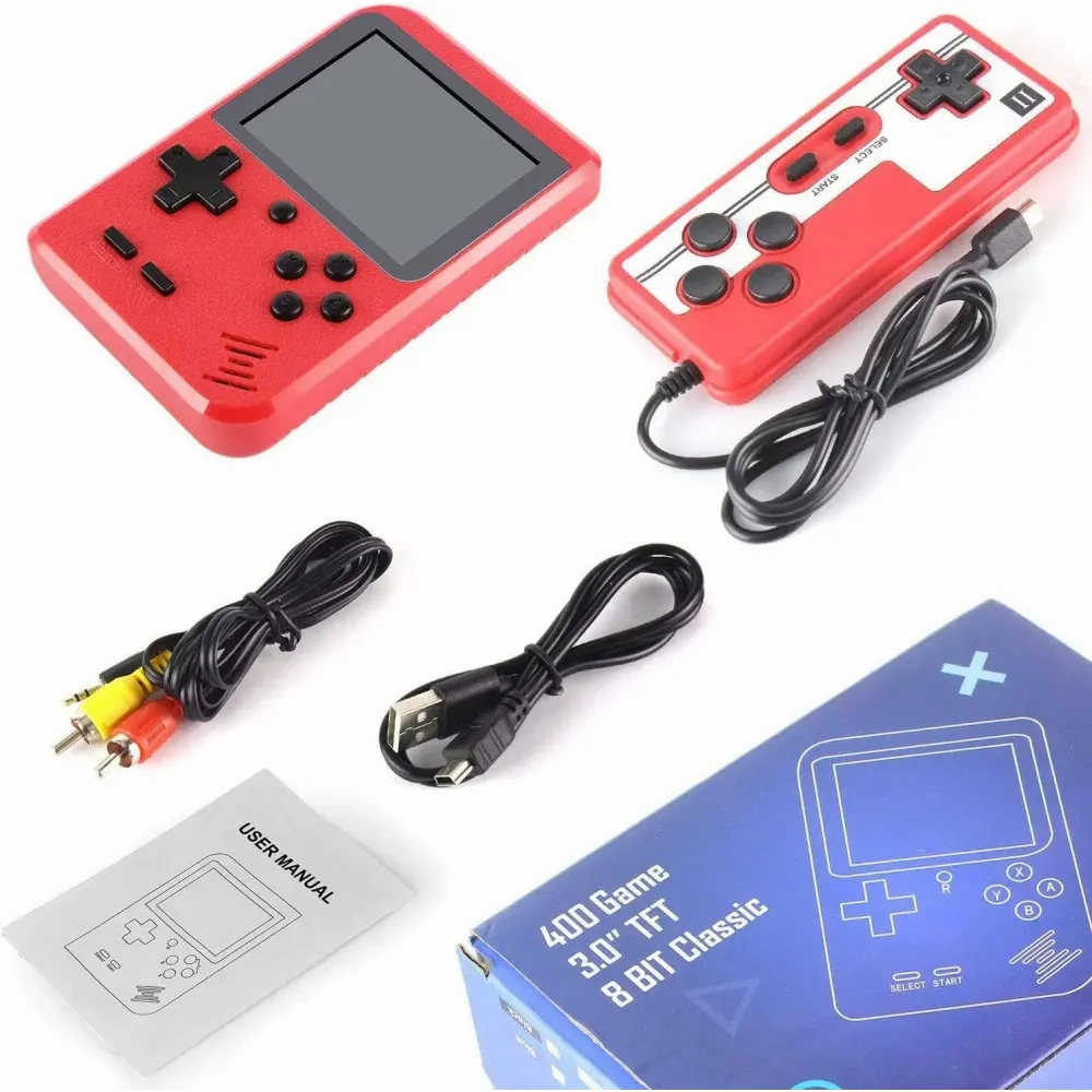 Retro Game 400 Built-in Games Portable Game: Yellow