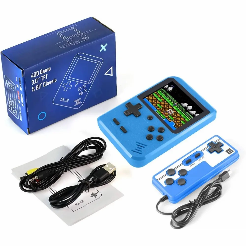 Retro Game 400 Built-in Games Portable Game: Yellow