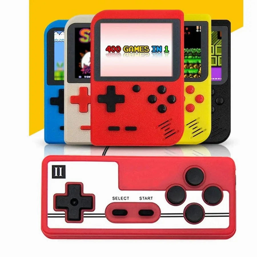 Retro Game 400 Built-in Games Portable Game: Yellow