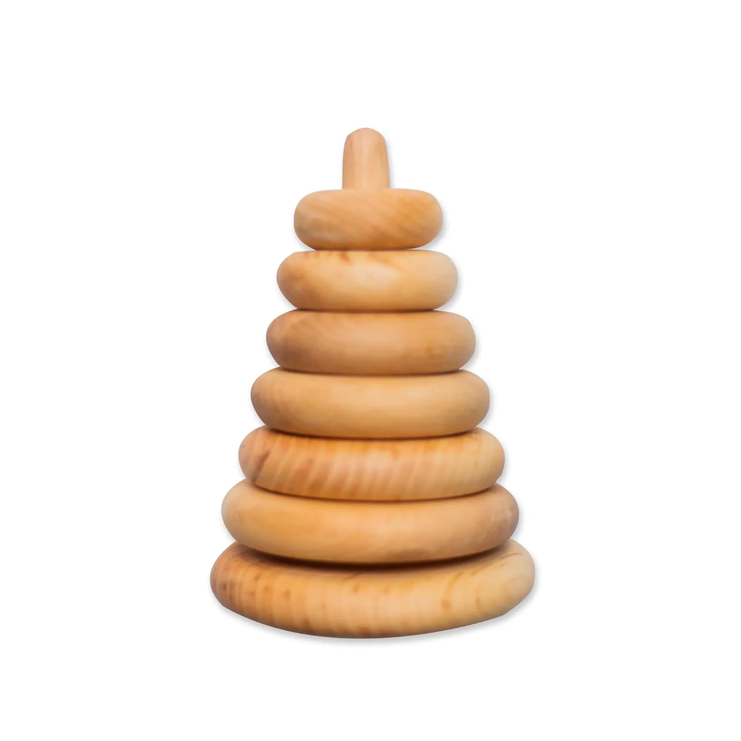 Ring Wooden Stacking Toy Montessori Wooden Pyramid Gifts for Toddlers
