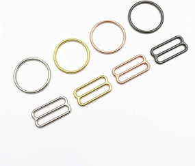 Rings and Sliders Premium Jewelry Quality Bra Making/Replacement Metal Supplies Garment DIY Accessories (Silver,12mm)