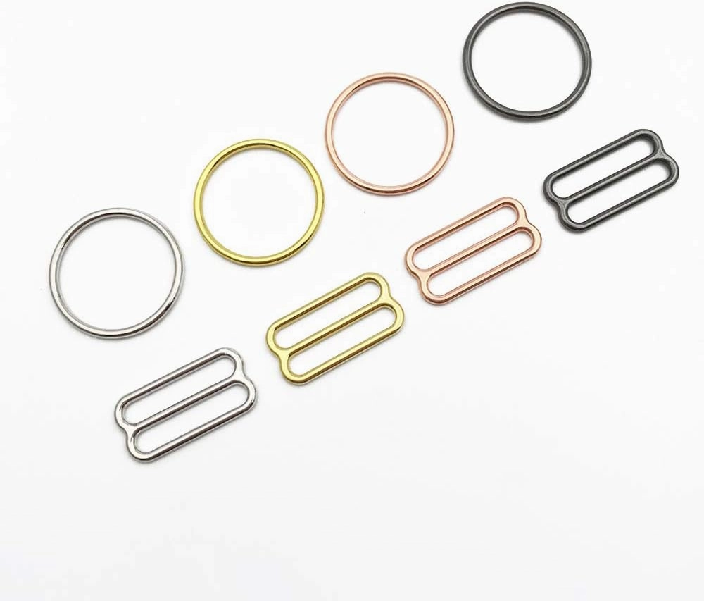 Rings and Sliders Premium Jewelry Quality Bra Making/Replacement Metal Supplies Garment DIY Accessories (Silver,12mm)