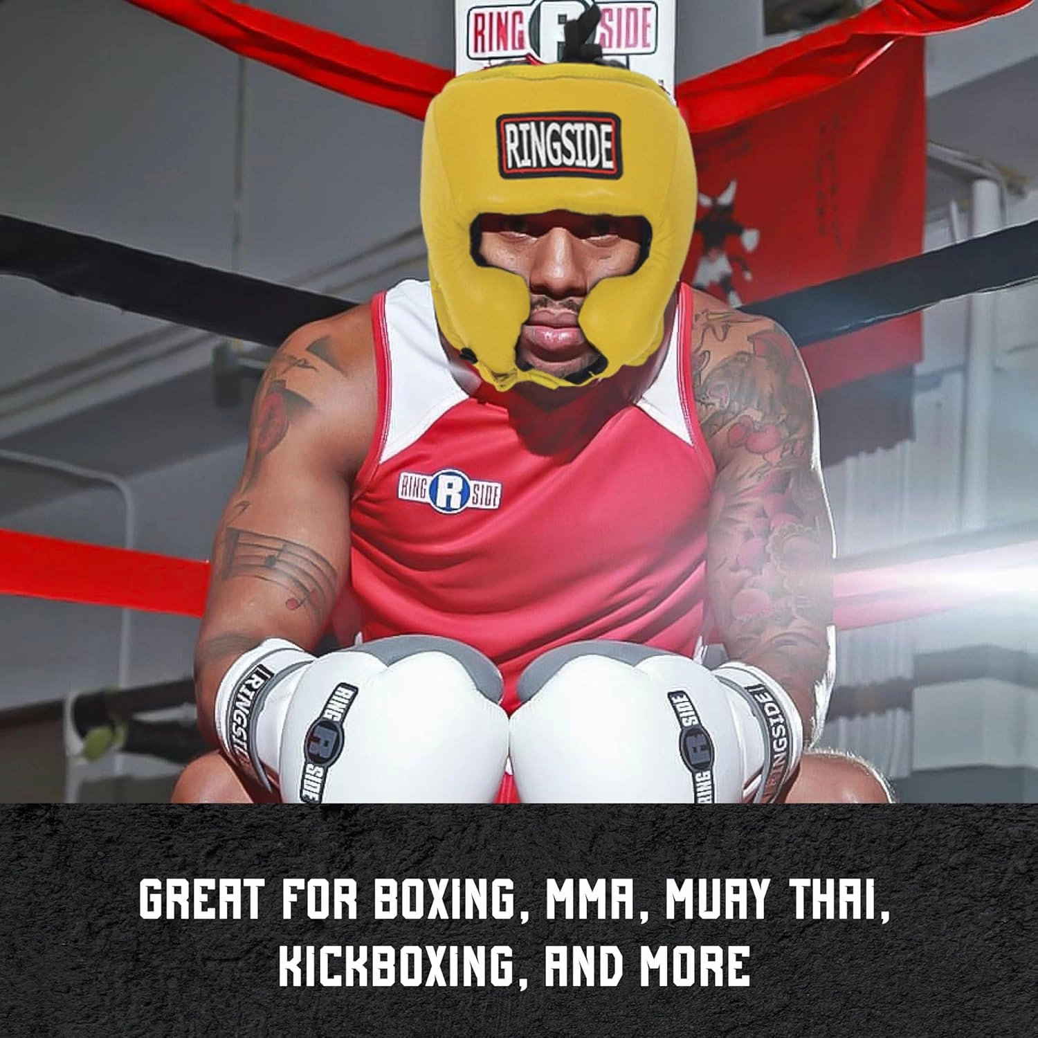 Ringside Competition Boxing Muay Thai MMA Sparring Head Protection Headgear with Cheeks