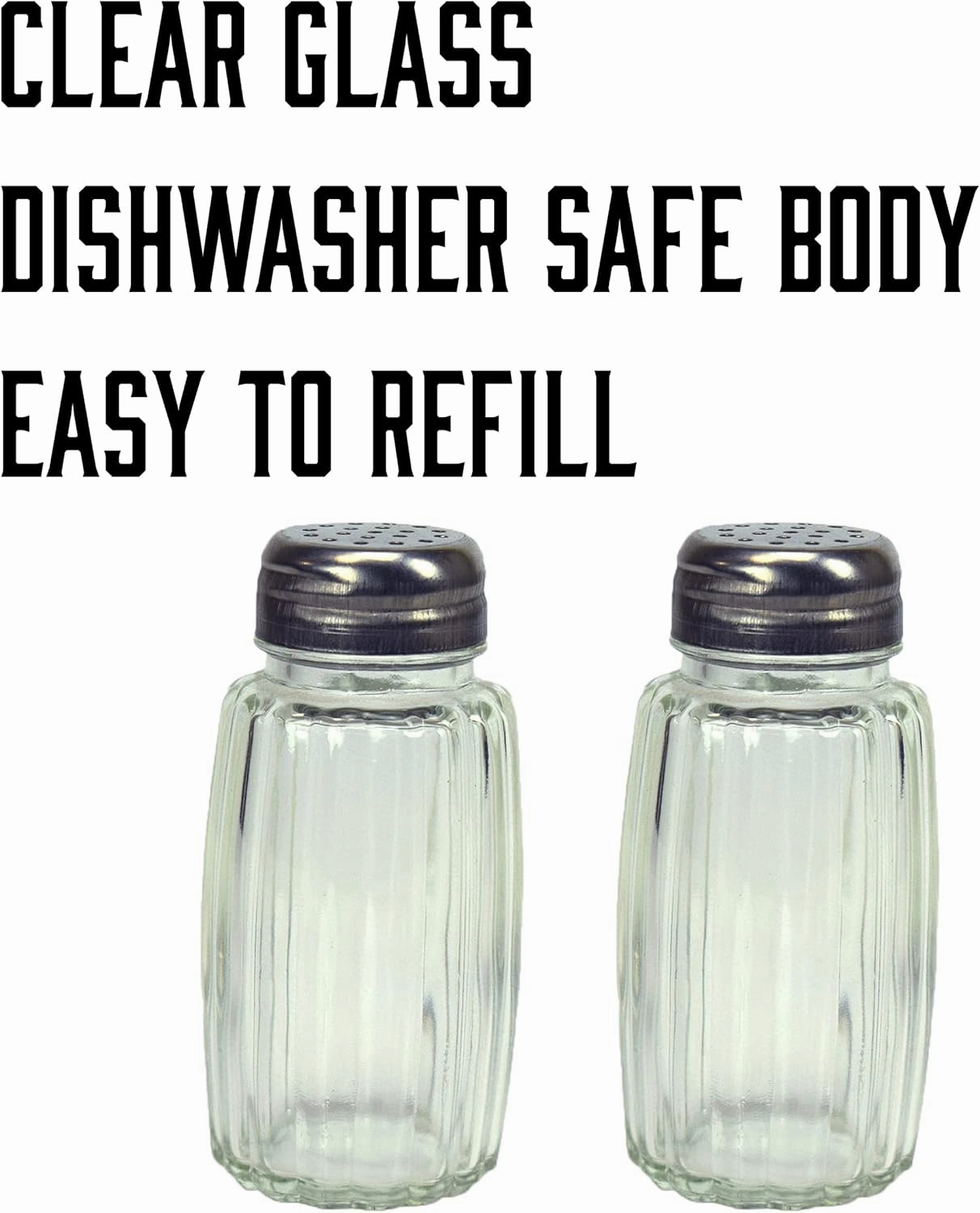 Rivers Edge Products Salt and Pepper Shakers Set, Unique Poly Resin and Glass Spice Dispenser, Novelty Kitchen Counter Décor