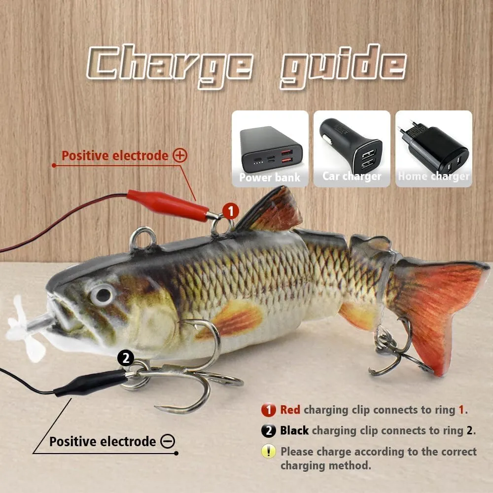 Robotic Fishing Lure – Smart Robot Fish Bait, 3D Bionic Swimming Bait for Freshwater & Saltwater, USB Rechargeable Electric Fishing Lures