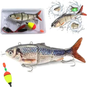 Robotic Fishing Lure – Smart Robot Fish Bait, 3D Bionic Swimming Bait for Freshwater & Saltwater, USB Rechargeable Electric Fishing Lures