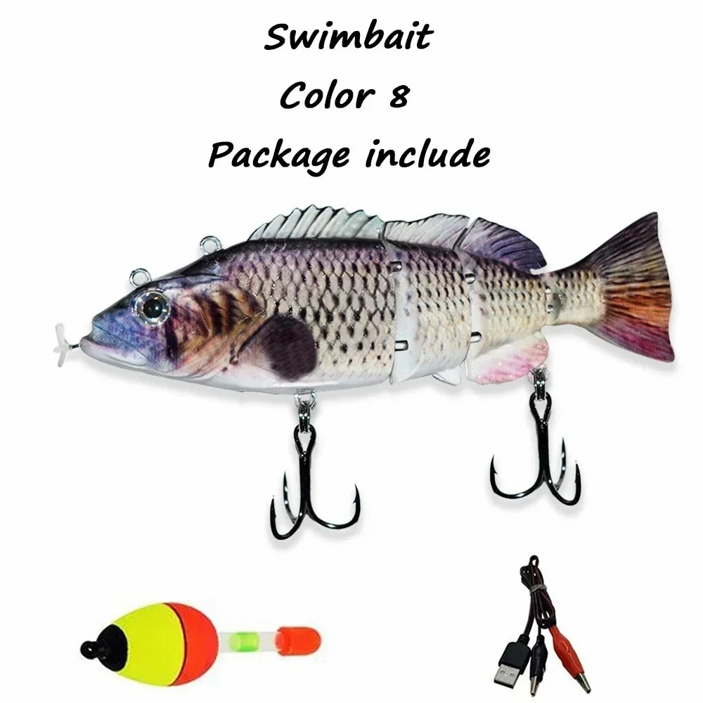 Robotic USB Rechargeable Auto Swimming Bait - Multi Jointed Wobbler