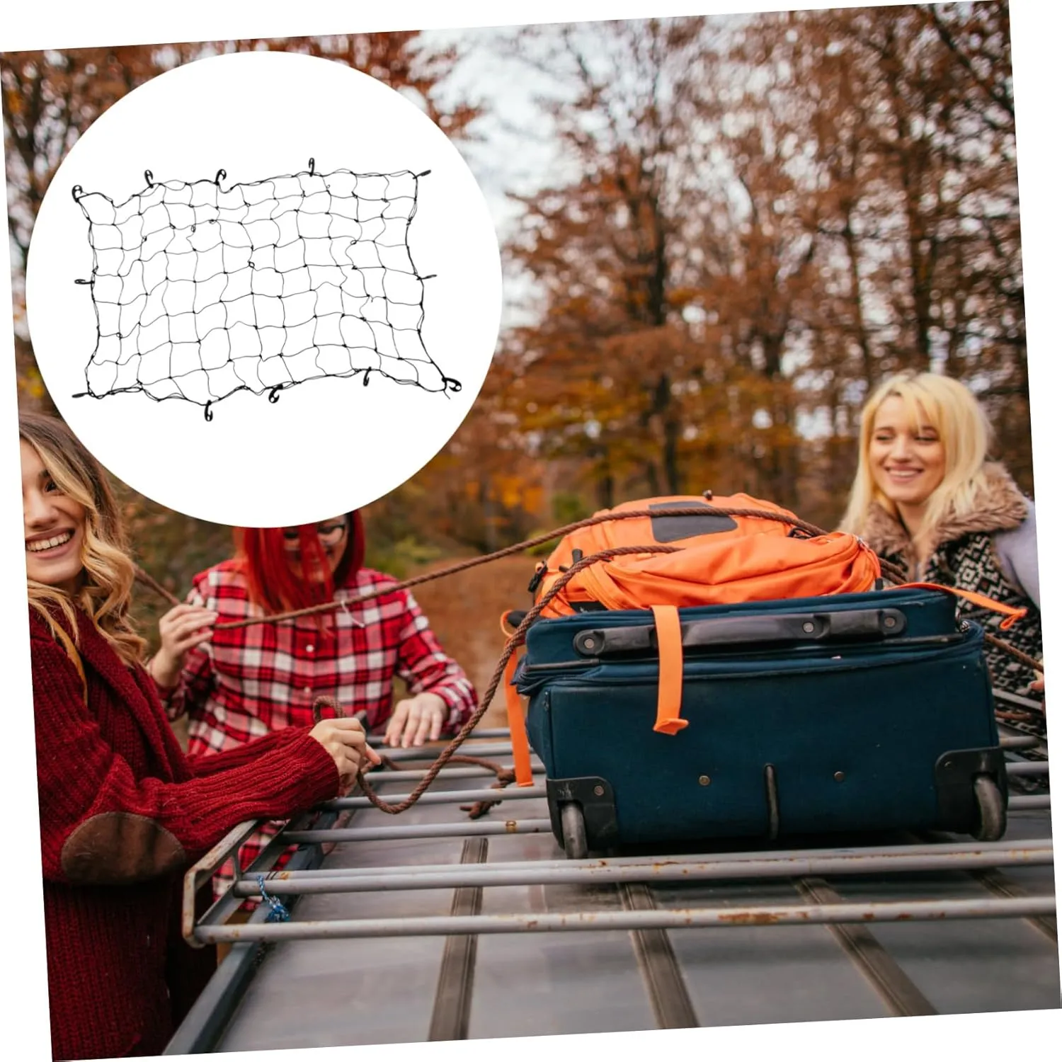 Roof Organizer for Car Roof Storage Net for Car Roof Rack Cargo Net 120 * 180cm Secure Luggage Fixation