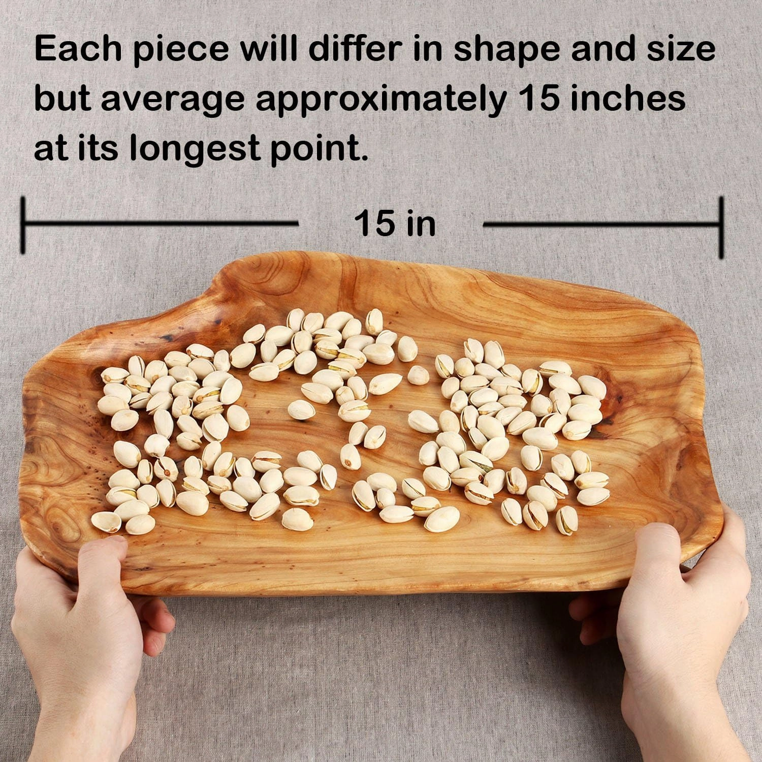Root Wood Dish, Party Platter and Tray for Sandwich Bread Serving, appetizer display, Vintage ring dish, Hand Carved Artworks (13-15 inch)