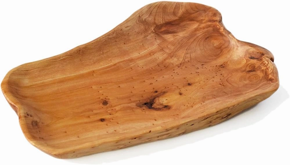 Root Wood Dish, Party Platter and Tray for Sandwich Bread Serving, appetizer display, Vintage ring dish, Hand Carved Artworks (13-15 inch)