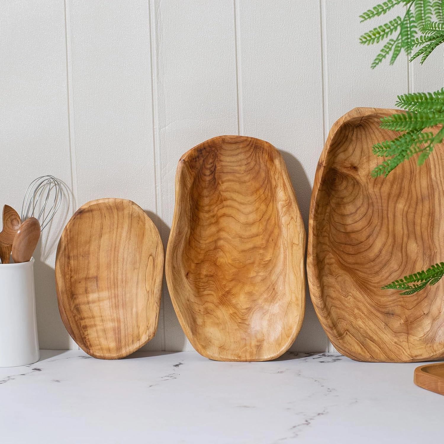 Root Wood Dish, Party Platter and Tray for Sandwich Bread Serving, Appetizer Display, Vintage Ring Dish, Hand Carved Artworks (8 inch - 10 inch)