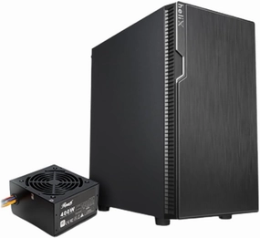 Rosewill FBM-X2-400-HELIX Micro ATX Mini Tower Desktop Gaming & Office PC Computer Case with Pre-Installed 400W Power Supply, 240mm AIO Support, 2X USB 2.0, 1 USB 3.0