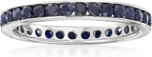 Ross-Simons 1.30 ct. t.w. Sapphire Eternity Band in Sterling Silver