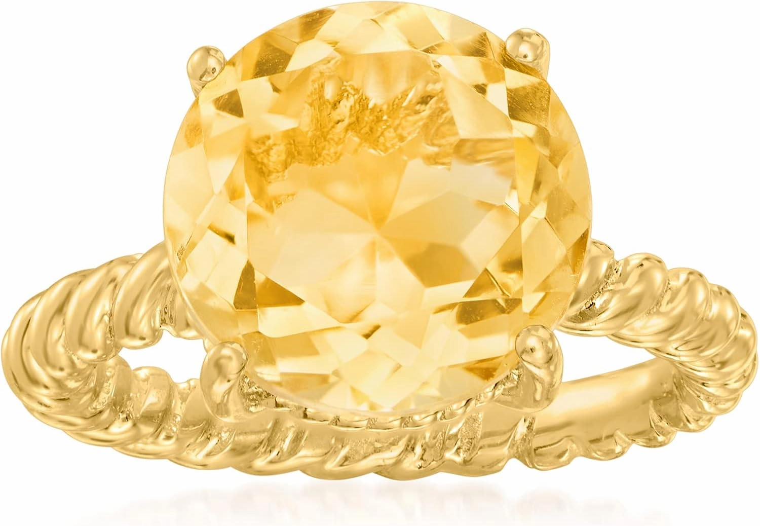 Ross-Simons 6.75 Carat Citrine Ring in 18kt Gold Over Sterling