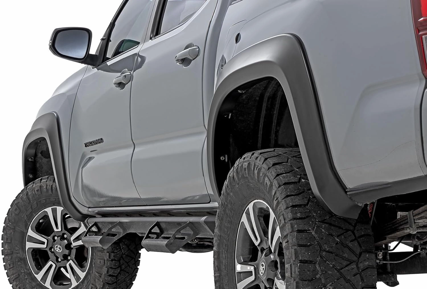 Rough Country Sport Style Fender Flares for Toyota Tacoma (2016-2023) - Flat Black, Set of 4