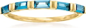 RS Pure by Ross-Simons 0.40 ct. t.w. London Blue Topaz Ring in 14kt Yellow Gold