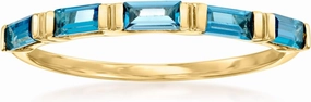 RS Pure by Ross-Simons 0.40 ct. t.w. London Blue Topaz Ring in 14kt Yellow Gold