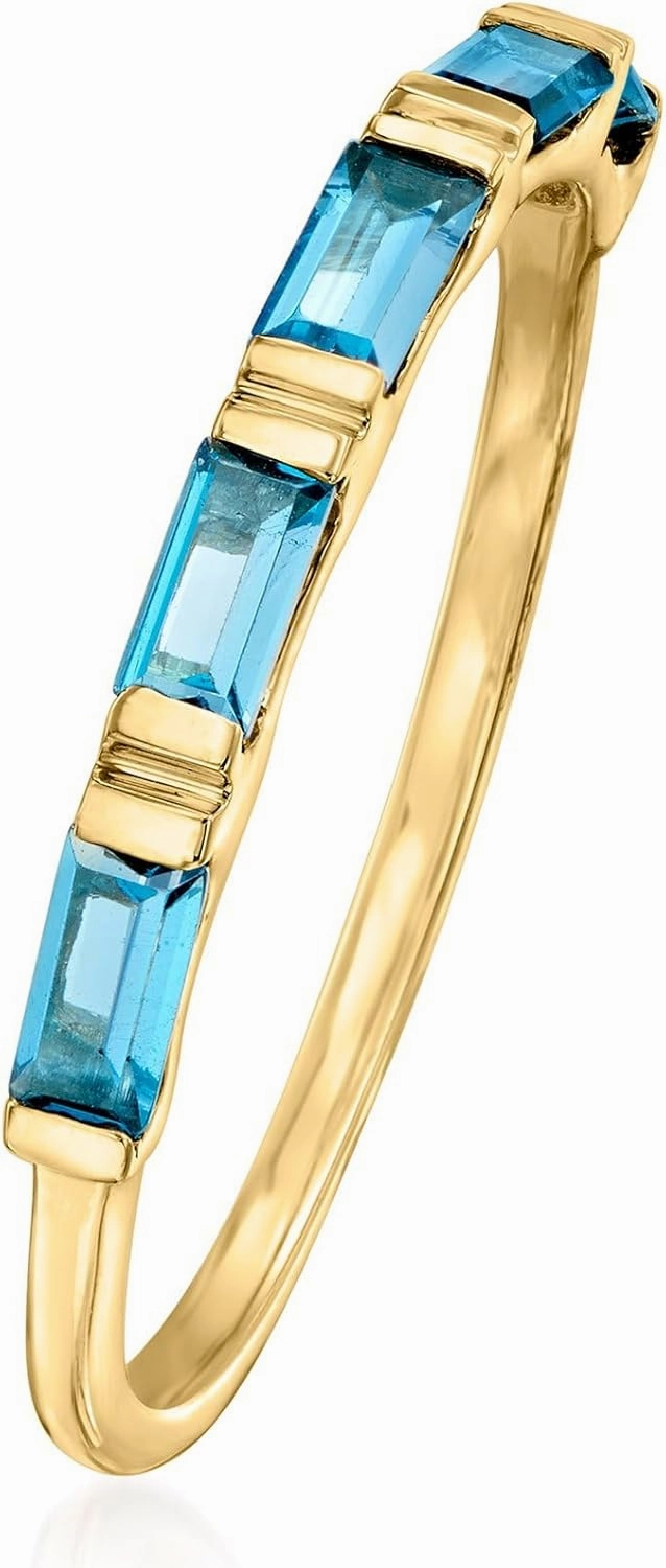 RS Pure by Ross-Simons 0.40 ct. t.w. London Blue Topaz Ring in 14kt Yellow Gold