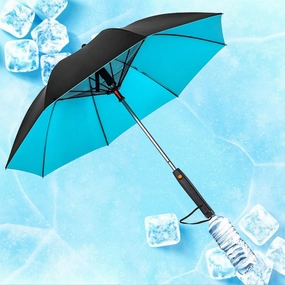 S-SNAIL-OO 3 in 1 Umbrella with Fan, Uv Blocking Umbrella with Fan and mister, USB Rechargeable Sun Umbrella for Outdoor, BBQ, Fishing, Beach