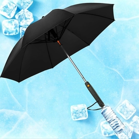 S-SNAIL-OO 3 in 1 Umbrella with Fan, Uv Blocking Umbrella with Fan and mister, USB Rechargeable Sun Umbrella for Outdoor, BBQ, Fishing, Beach
