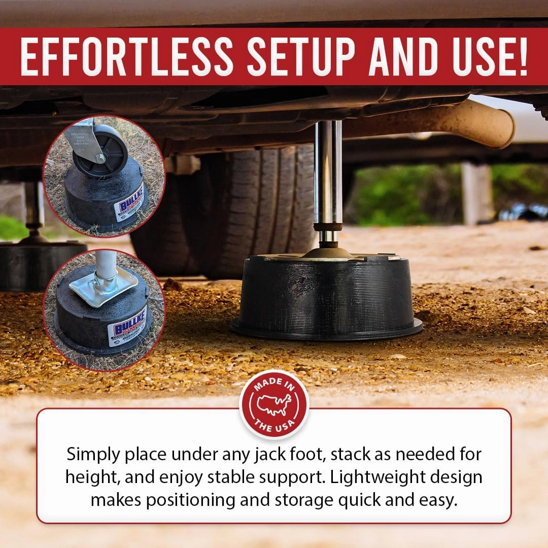 SA-Made Trailer Leveling Blocks - for RV and Camper, Heavy Duty Jack Pads, Stabilizing Blocks, UV Resistant Recycled Plastic Leveling Blocks for RVS (5)