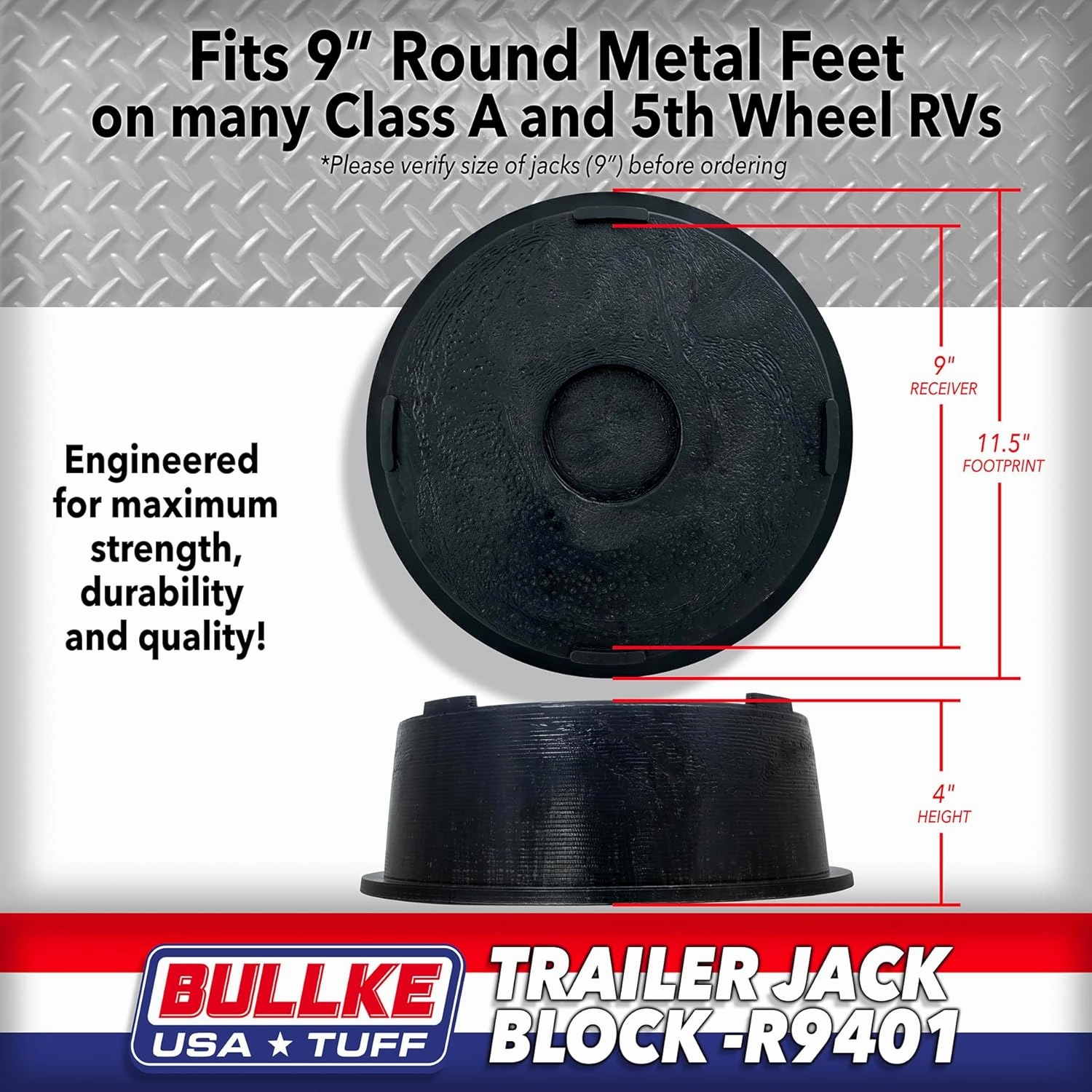 SA-Made Trailer Leveling Blocks - for RV and Camper, Heavy Duty Jack Pads, Stabilizing Blocks, UV Resistant Recycled Plastic Leveling Blocks for RVS (5)