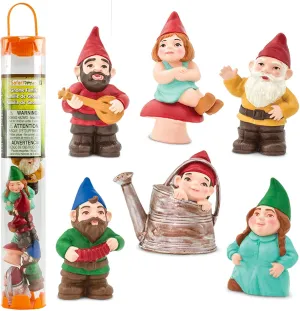 Safari Ltd. Gnome Family TOOB - Hand-Painted, 6 Pieces Lifelike Model Figures - Fun Educational Fantasy Toy for Boys, Girls & Kids Ages 3 