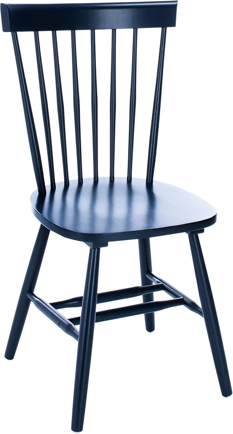 SAFAVIEH Home Collection Parker Farmhouse Navy Blue Windsor Spindle Solid Wood Dining Chair Set of 2