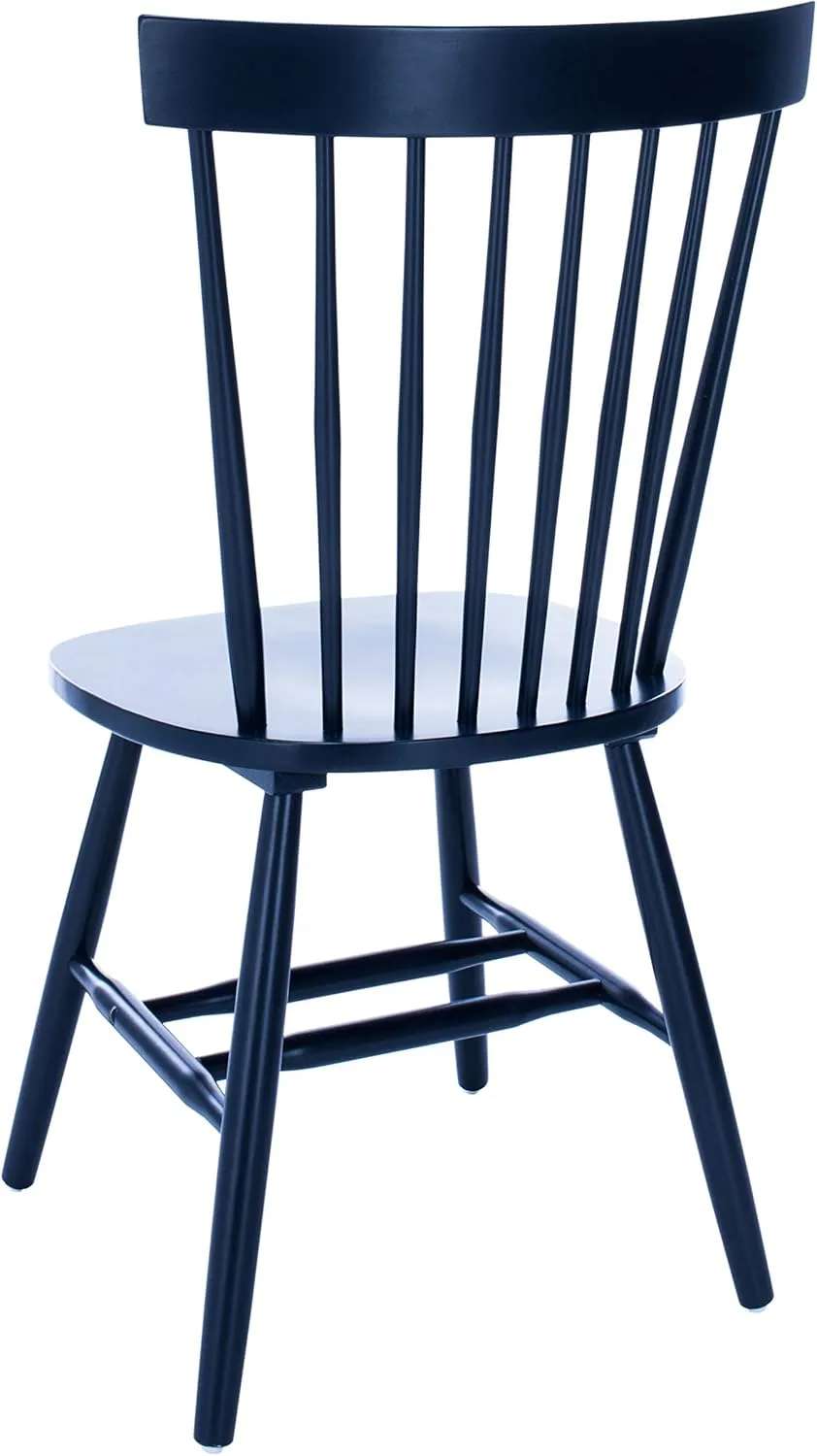 SAFAVIEH Home Collection Parker Farmhouse Navy Blue Windsor Spindle Solid Wood Dining Chair Set of 2