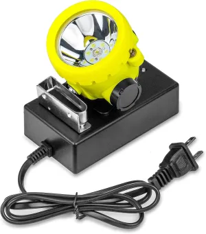 Safety Mining Light Headlamp Explosion Proof Coal Miner Headlight Mining Light Waterproof Coon Hunting Lights Rechargeable Coal Work Light for Hard hat (Yellow)