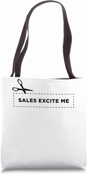 Sales Excite Me Shopper Word Design Tote Bag