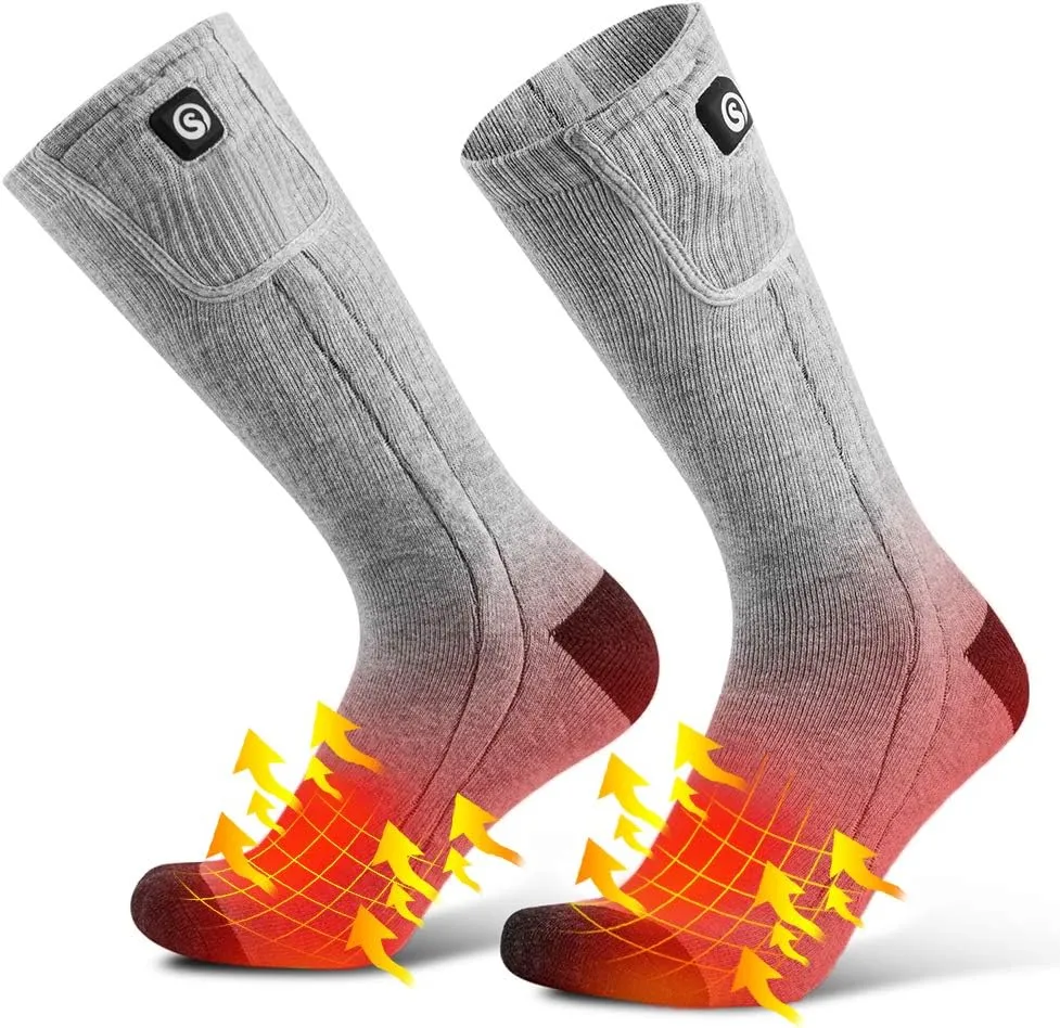 SAVIOR HEAT Heated Socks for Men Women Rechargeable Battery Electric Socks Winter Foot Warmer Outdoor Skiing Hunting Fishing