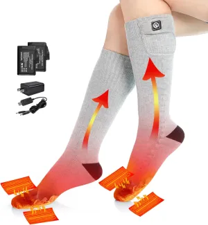 SAVIOR HEAT Heated Socks for Men Women Rechargeable Battery Electric Socks Winter Foot Warmer Outdoor Skiing Hunting Fishing