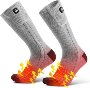 SAVIOR HEAT Heated Socks for Men Women Rechargeable Battery Electric Socks Winter Foot Warmer Outdoor Skiing Hunting Fishing