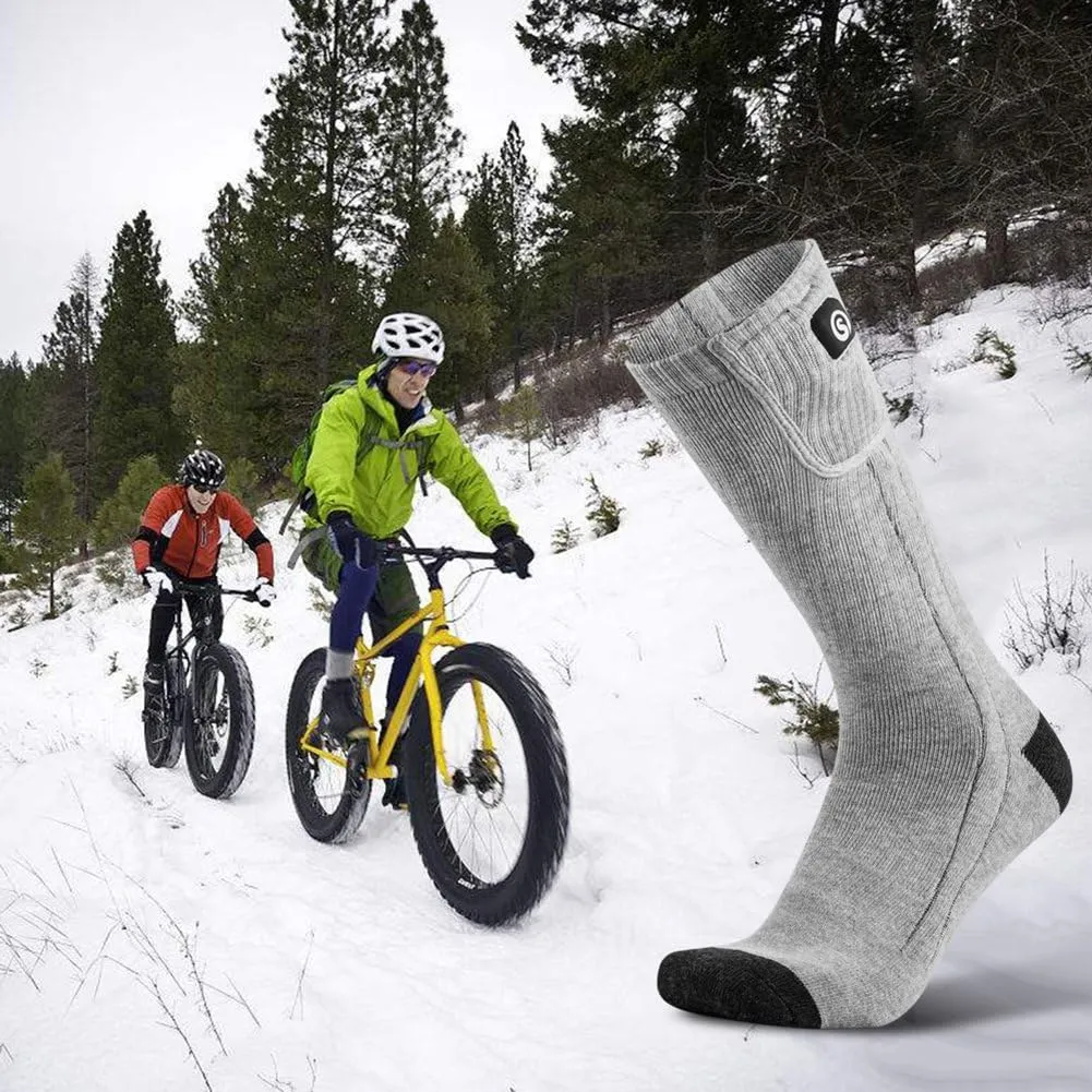 SAVIOR HEAT Heated Socks for Men Women Rechargeable Battery Electric Socks Winter Foot Warmer Outdoor Skiing Hunting Fishing