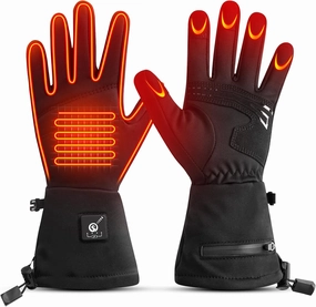 SAVIOR HEAT Heated Glove Liners for Men Women, Rechargeable Battery Electric Heated Gloves, Winter Warm Thin Liners for Skiing, Snowboarding, Hiking, Cycling, Hand Warmers