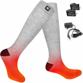 Savior Heated Socks,Rechargeable Electric Heated Socks for Men Women,Winter Foot Warmers,Suitable for Outdoor Work,Skiing,Skating,Cycling,Camping,Fishing,Hunting,etc.