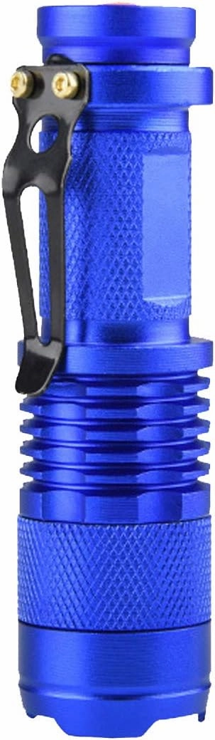Scalable Blue LED 3 Mode Long Range Blue Beam Blue Light Flashlight, Blue Flashlight Blue LED Flashlight Torch with Blue Light for Night Fishling, Detecting-Blue House