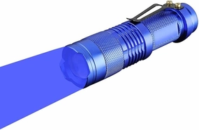 Scalable Blue LED 3 Mode Long Range Blue Beam Blue Light Flashlight, Blue Flashlight Blue LED Flashlight Torch with Blue Light for Night Fishling, Detecting-Blue House