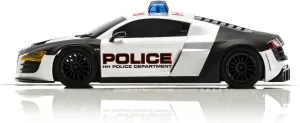 Scalextric Audi R8 Police Car 1:32 Slot Race Car C3932, White & Black